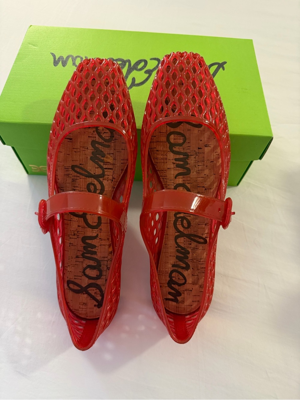 Sam Edelman Red Michaela Jelly Mary Jane Flat sz 8 EUC - Picture 6 of 8